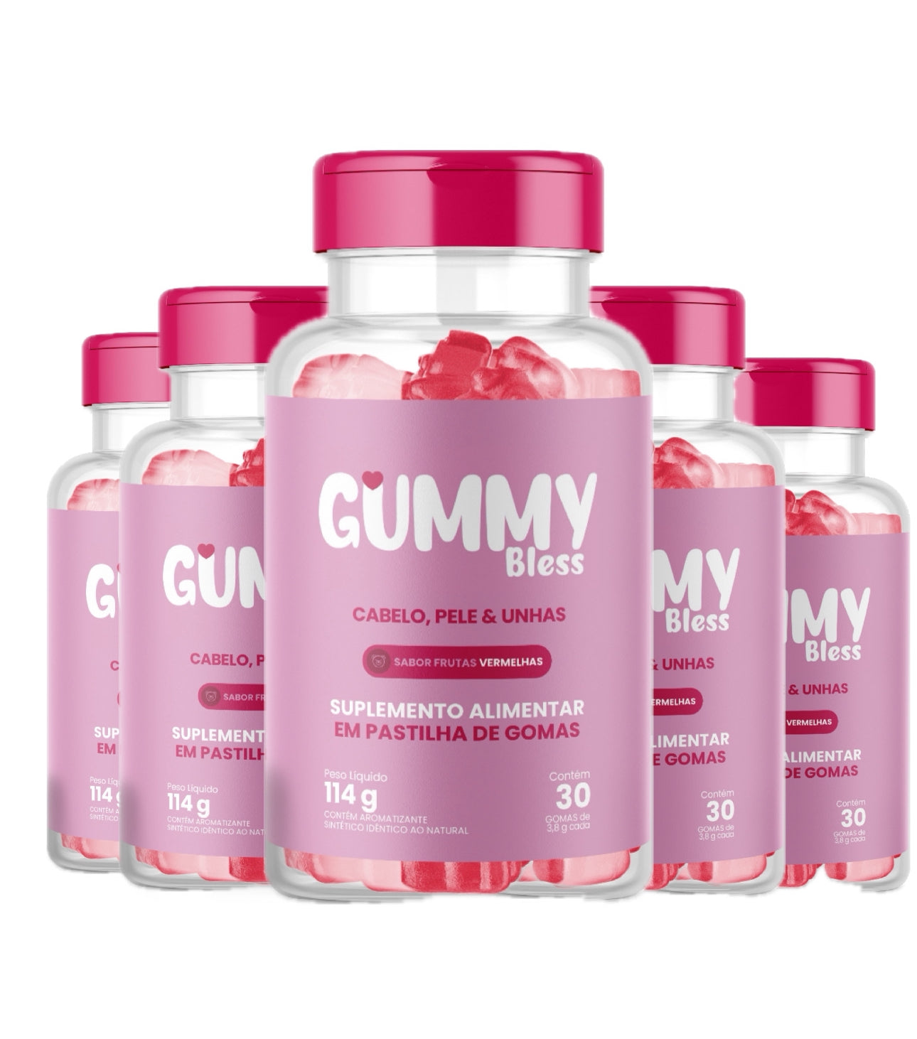 5 GUMMY’S CABELO,PELE E UNHAS
